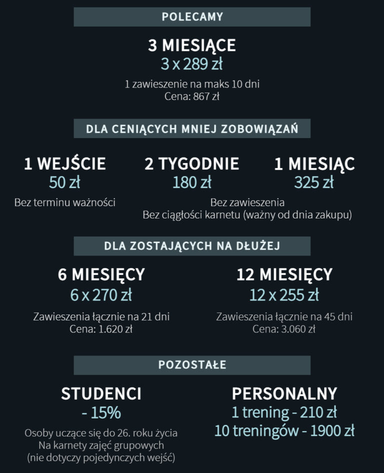 Cennik Zakład Formy